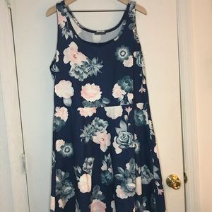 Fensace Navy and Pink Floral Dress
